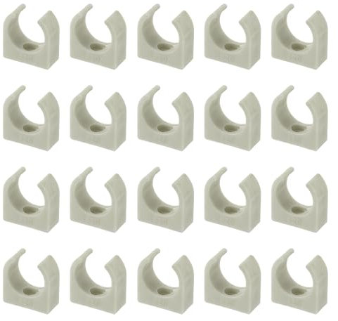 sourcing map 50Pcs U-Shaped Water Pipe Clamps, PPR Pipe Clamps Clips U Shaped Pipe Clip Fit for 20mm/0.79 OD Water Pipes and Tubing Hoses Support, Grey