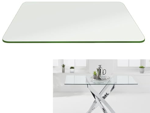 SXKJQER Plateau De Table en Verre Rectangle/Carré, Plateau en Verre, Verre Trempé Antidéflagrant Facile, Verre Rectangle/Carré Plateau en Verre, pour Table De Salle À Manger, Table Basse(100x55cm)
