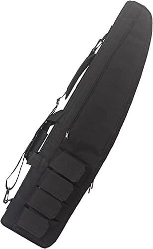 ANSNOW Taktische Waffentasche Für Gewehre, Weich Gepolsterter Gewehrkoffer, Schrotflintentasche, Multifunktionaler Airsoft-Gewehrrucksack Für Die Jagd Und Das Angeln/Schwarz/100 Cm/39,4 Zoll
