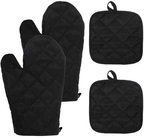 Ofenhandschuhe Topflappen Handschuh 4er Set Ofenhandschuhe Hitzebestaendig Backofen Handschuhe rutschfeste Topfhandschuhe Zum Kochen Backen Grillen