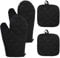 Guanti da Forno Presine da Cucina Set di 4 Guanti da Forno Professionale Guanti Forno per Cucinare al Forno e Alla Griglia