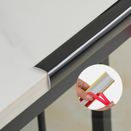 Flexible PVC-Wand-Eckleiste, Sockelleiste, DIY-Linienleiste (silberfarben, 3 m)