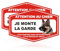 Acuxiaza 2 Pièces Panneau Attention Au Chien Je Monte La Garde 300x200mm Aluminium Panneau d'avertissement Panneau de Signalisation pour Chien, Protection UV, Résistant aux Intempéries pour Extérieur