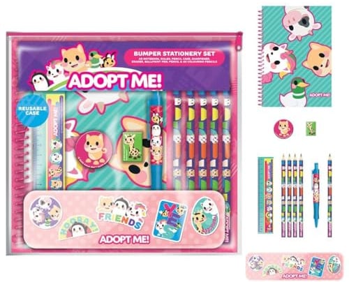 Adopt Me Core Bumper Stationery Set (23.5cm x 3cm x 23.5cm) (Multicoloured)