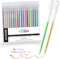 SMOOTHERPRO Metallic Gelstifte | Glitzer Gelstifte Set | 18 Stück Gelschreiber | für Künsterbedarf, Erwachsene Malbücher, Zeichnen, Skizzieren, basteln usw(MGP18) | 1,0 mm Spitze | 18 Farben