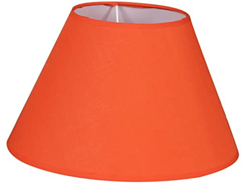 MOLUCKFU Orangefarbener Einzelpack einfacher und eleganter Lampenschirm aus Stoff im Retro-Stil für Tisch- und Schreibtischlampen