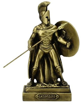 Leonidas-Statue, König von Spartan, handgefertigt, 16 cm, goldfarben