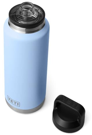 YETI Rambler Bottle Chug, Vaccum Insulated Stainless Steel Bottle with Leakproof Chug Cap, Big Sky Blue, 46 oz (1.4 L)