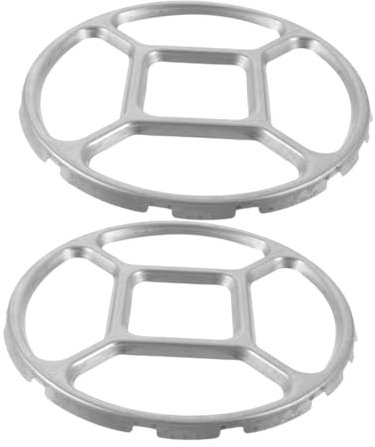 Cabilock 2 Piezas Soporte Auxiliar para Olla pequeña Arriba Estufa Base para Olla de Gas Placa de Gas Wok Suministros de Cocina Soporte de Estufa de Gas aleación Silver