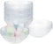 Relaxdays Dessertschalen, 6er Set, Glas, 300 ml, für Nachtisch, Pudding, Salat, Snacks, runde Glasschälchen, transparent