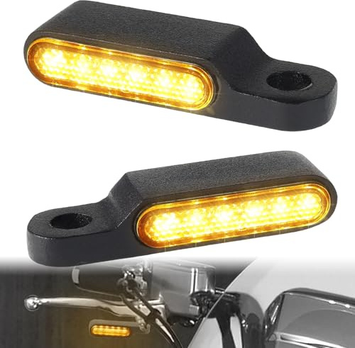DREAMIZER 6 LED Blinker Motorrad 12V Mini Motorrad Led Blinker E geprüft E24 Universal Blinker Kompatibel mit Harley Honda Kawasaki Suzuki Triumph Yamaha, 2 Stück