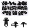 VooGenzek 40 Pièces Kit de Clip à Vis et Écrou, Vis de Carrosserie pour Ailes de Voitures, Garde-Boue Boulons de Agrafes Carrosserie, pour Pare-Chocs et Garniture de Porte, Noir