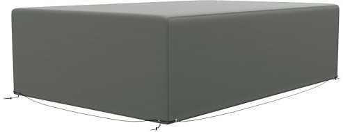 Outsunny Outdoor Garden Furniture Cover Waterproof, Anti-UV 600D Heavy Duty Oxford Fabric Patio Furniture Cover for Rectangular Sofa Table Set, Dark Grey, 245 x 165 x 66 cm