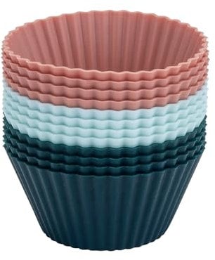 Dr. Oetker Silikon-Muffinförmchen Vintage Oster Manufaktur – 12-teiliges Set in drei Farben, hochwertiges Platinsilikon, Temperaturbeständig