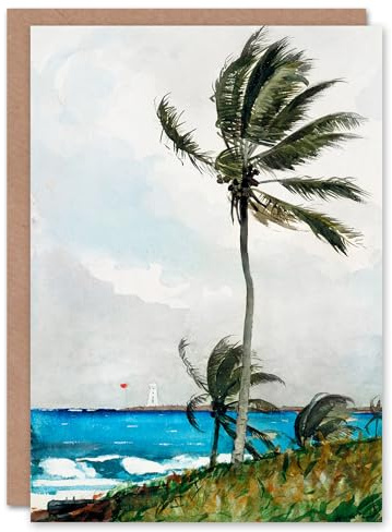 Artery8 Winslow Homer Art Card Palm Tree in Nassau Watercolour