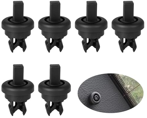 6 Piezas Clip para Estantes Maletero Coche, Fijación de Partición Trasera, Estante Cuerda Colgador Clips para Clio Megane 8200675047 7705099001, Para Estante Trasero, Negro