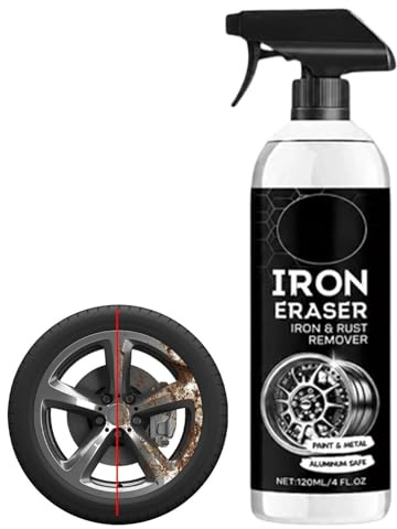 Generico Rimuovi Ferro per Detailing Veicoli, 120ml Pulizia Profonda Multifunzione, Spray Rimuovi Polvere di Ferro, per Vernice Auto Cerchi Moto SUV Berlina Camper Barca Utensili Catene Freni