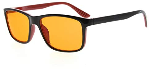 Eyekepper Computer-Lesebrille mit mehr als 97% Anti Blaulicht Gläser (Schwarz rot, 2.50)