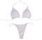 Maillot de Bain 2 Pièces Femme Push Up Shorty Pas Cher Bandage Ensemble Mini Micro Bikini Femme Sexy String DAY8 Tankini Femme Grande Taille Monokini Vintage Trikini Femme Natation (S, Blanc)