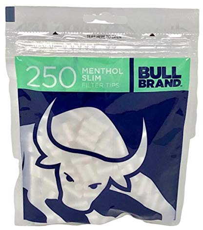 1000 x BULL Brand Menthol 6mm Cigarette Slim Tobacco Filter Tips Resealable Bag Smoking 250 UK