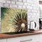 murando Glass Splashback for Kitchen Backsplash Cooker Protector Tempered Glass Decorative Wall Art Panel Heat Resistant Graphic 80x60 cm / 32x24 Dandelion Nature b-B-0461-aq-e