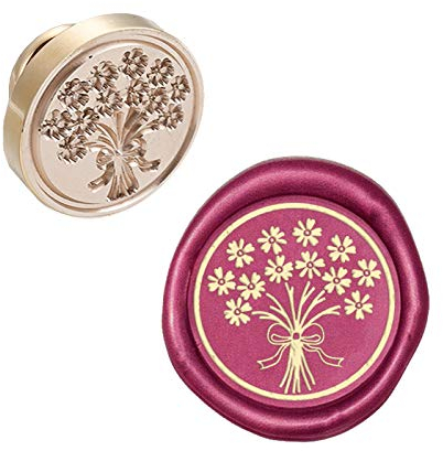 craspire Wax Seal Stempelkopf Blume Abnehmbare Versiegelung Messing Stempelkopf Für Kreative Geschenkumschläge Einladungskarten Dekoration