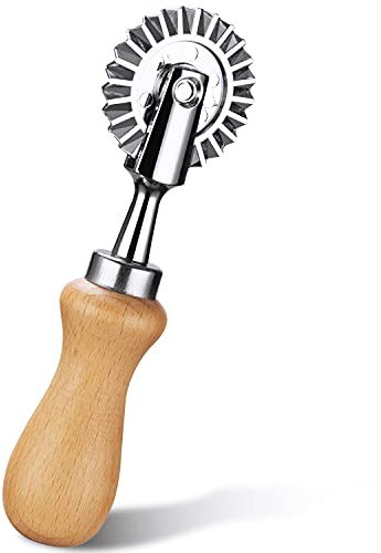 Fusiontec Pastry Wheel Cutter - Pasta Cutter Wheel - Ravioli Crimper Cutter Wheel for Home and Kitchen Use, 1.3inch