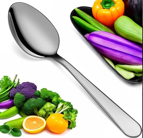 Maestro Craft Pack of 6 Stainless Steel Dinner Soup Spoons, Tea Dessert Spoons, Kitchen Cutlery Set, Silverware Dishwasher Safe 7 inches