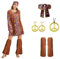 Hippie Kostüm Damen Kleidung 70er Jahre Bekleidung Cowgirl Kleid Kostüme 60er Outfit