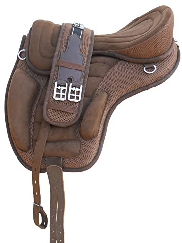 WILD RACE Freemax Sattel Baumloser Sattel/Treeless Saddle Freemax Saddle (17.5, (Brown)