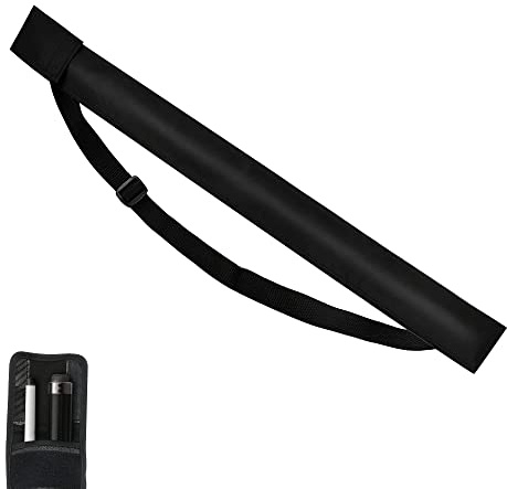 Bansusu Snooker Cue Case with Adjustable Strap Hook and Loop Closure Pool Cue Case Bag Fabric Carry Bag Anti Dust Dirt and Scratch Lightweight Portable for 1/2 Snooker Billiard Stick Rod (Black) | Pool Cue Case Bag Fabric Carry Bag Anti Dust Dirt and Scratch Lightweight Portable for 1/2 Snooker Billiard Stick Rod (Black)