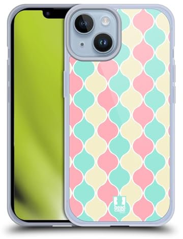 Head Case Designs Pastel Modelo de Ogee Caso de Gel Suave Compatible con Apple iPhone 14