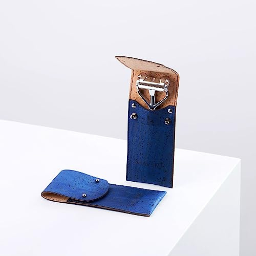 SHAVENT Etui aus Kork Kobalt Blau