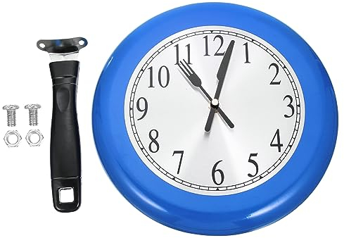 Garneck 1 Satz Pfanne Wanduhr Moderne Wand Wanduhr Bratpfanne Kaminuhren Mit Glockenspiel Pfannenuhren Küchenwand Wanduhren Küchenpfannenuhr Badezimmer Uhr Rom Rostfreier Stahl Einzigartig