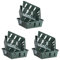 Windhager Blumenzwiebel-Schale, Pflanz-Schale, Anzucht-Schale, Zwiebel-Pflanzkorb, Blumenzwiebelkorb, eckig, 23,5 x 21 cm, 3 Stück, 05570 (Packung mit 3)