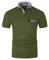 KUNJLELP Polo à Poche pour Hommes Chemise à Manches Courtes Col à Carreaux Chic Chemise de Travail Uniformes,A-Vert Armée,XXL