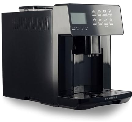 Air Essence Machine a Cafe Grain automatique Coffee Aroma, Noir, Cafetiere, 19 Bar : Savourez une délicieuse tasse de café, préparée avec facilité et style, 2 tasses à la fois