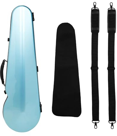Baoblaze Kohlefaser-Geigen-Hartschalenkoffer, Geigenrucksack, kratzfest, eingebautes Thermometer, langlebige Geigen-Tragebox für Geigenliebhaber