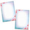 2 Briefblöcke Motiv Natur Exotische Blumen Briefpapier für Mädchen Kinder und Erwachsene Geschenk (2 Blöcke A4 mit je 25 Blätter)