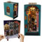 TOPBSFARNY Serre-livres puzzle 3D en bois de style chinois pour adultes, cadeaux avec LED pour anniversaire, Noël