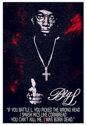 bnyesa Big L The Album Devil Son Hiphop Rapper Autogramm Poster Leinwand Poster Wandkunst Dekor Druck Bild Gemälde für Wohnzimmer Schlafzimmer Dekoration 30 x 45 cm