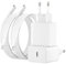 Cargador de iPhone, Cargador Rápido, Equipado con 2 Cables de Datos C a Lightning de Alta Velocidad y 2 Cargadores Rápidos de 25 W, Adecuado para iPhone 14/13/12/11/Pro/Max/mini/SE/XR/X/8