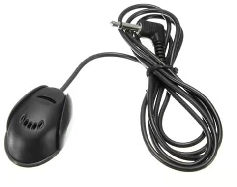 VOBOR Microfono audio per auto, autoadesivo, jack da 3,5 mm, portatile, stereo esterno, per radio DVD