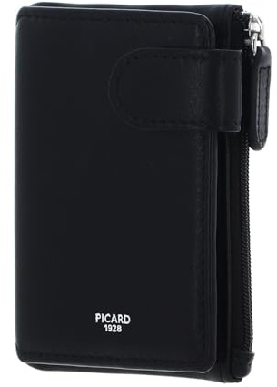 Picard Bingo Schlüsselmäppchen – Kompaktes Schlüsseletui aus hochwertigem Rindsleder, Schwarz, Maße: 7,5 x 11 x 2,5 cm, 7264342001