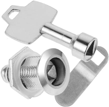 Homoyoyo Trash Can Lock Key Triangle Slot Lock for Garbage Can Lid Outdoor Use Replacement Part