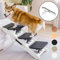 Hundetreppe für Bett & Sofa 2-in-1 Hundetreppe/Rampe - höhenverstellbare Hunderampe für Couch 18-50 cm - Hundetreppe für kleine Hunde - leicht zu bewegen Haustiertreppe mit Absatzplattform, Weiß