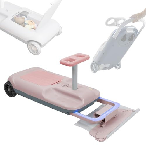 Cleaning Go Kart for Kids, Ride On Mop Floor Cleaner Go Carts, Indoor & Outdoor Electric Go Kart Dual Drive Motor Kids Clean Car with Glowing Wheels & Storage for Ages 3+