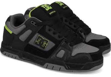 DC Herren Stag Skate Shoe, Schwarz / Grau / Lindgrün, 46 EU