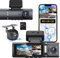 4K Dash Cam 3 Channel Dashcam for Cars 4K+1080P+1080P Front and Rear Inside Triple Car Camera with 64GB Card WiFi GPS HDR,Night Vision G-sensor,Loop Recording,Parking Monitor