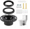 Getdoublerich Kit de rechange de joint de toilette pour camping-car – Compatible avec les modèles 300/310/320, numéros de pièce 385345892, 385311652 et 385311658, joint à bride ABS noir pour toilettes